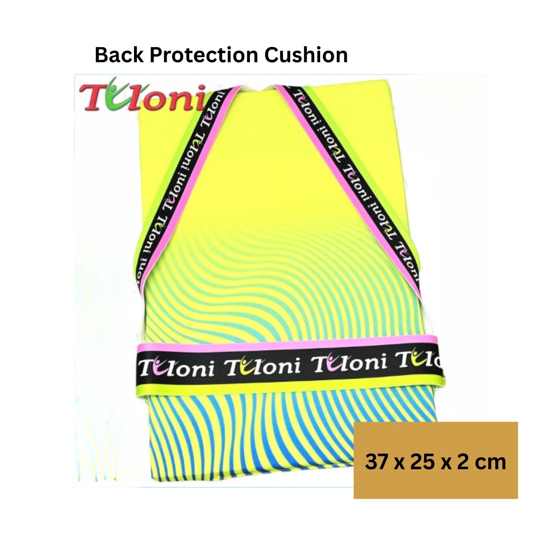 TULONI| Back Protection Cushion Tuloni mod. Wave s. 37x25x2 cm col Yellow x Blue