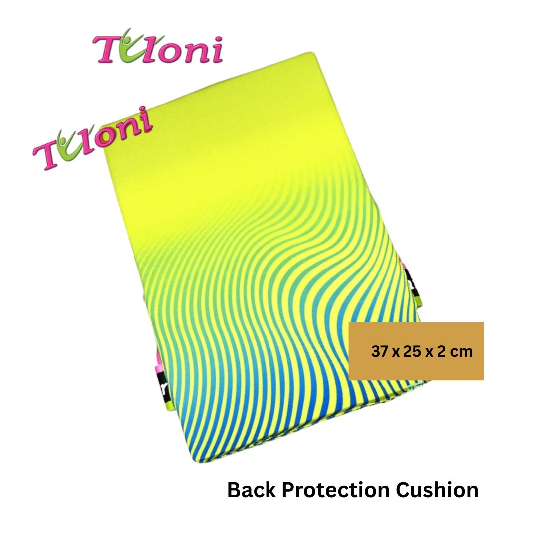 TULONI| Back Protection Cushion Tuloni mod. Wave s. 37x25x2 cm col Yellow x Blue