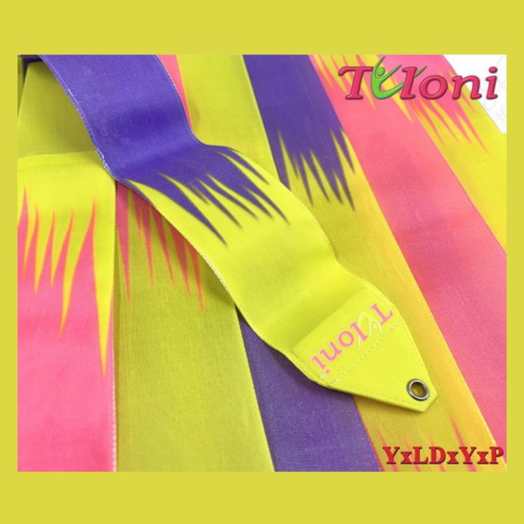 TULONI | Ribbon Tuloni 4m mod. Zig-Zag col. Yellow-Lavander-Yellow-Pink