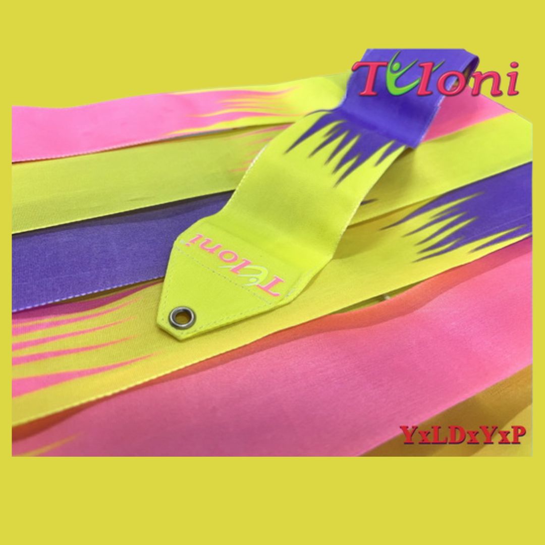 TULONI | Ribbon Tuloni 4m mod. Zig-Zag col. Yellow-Lavander-Yellow-Pink
