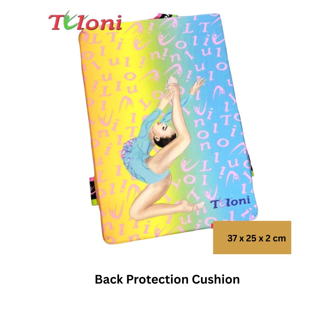TULONI| Back Protection Cushion Tuloni mod. ZOE col. Fuchsia x Lt Blue x Yellow