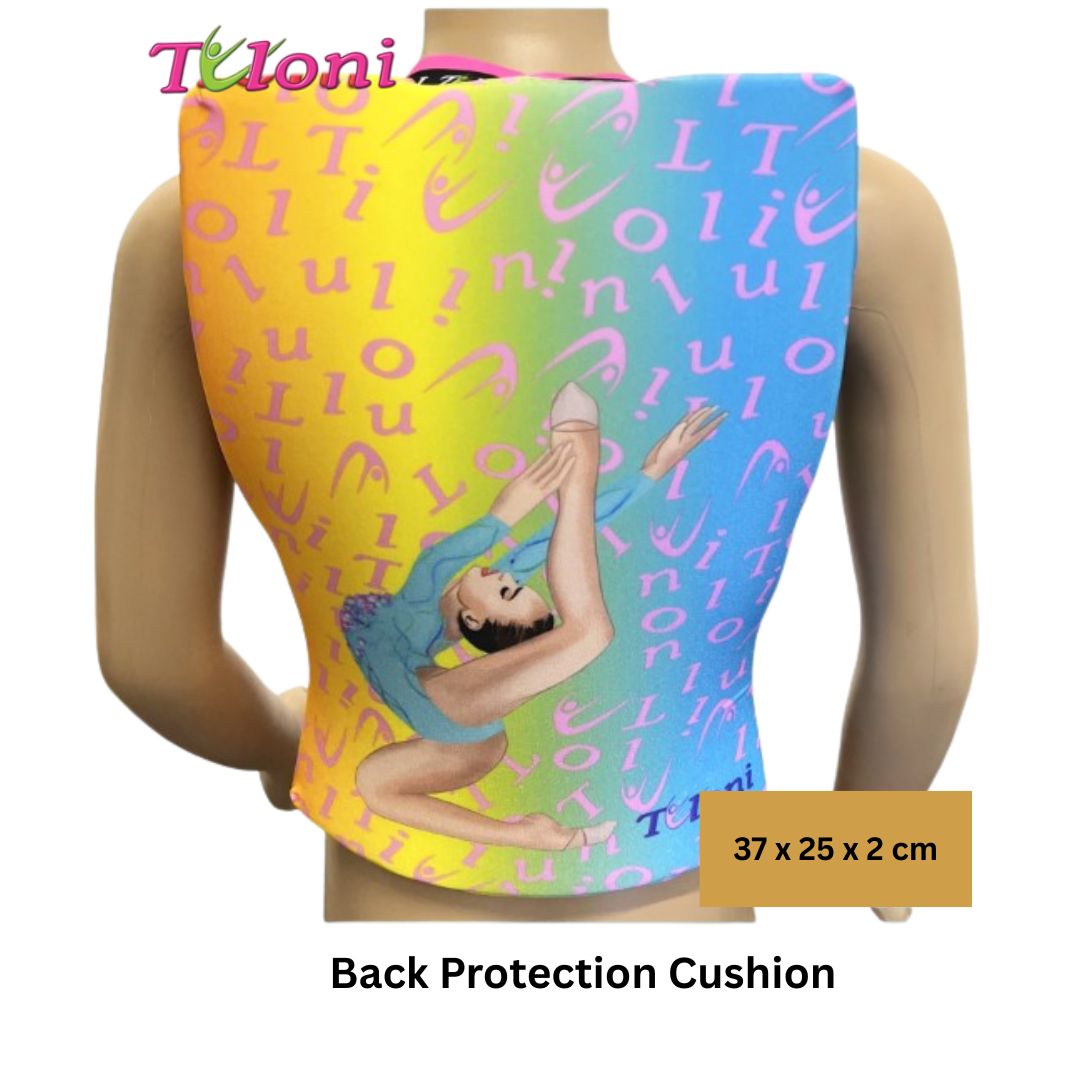 TULONI| Back Protection Cushion Tuloni mod. ZOE col. Fuchsia x Lt Blue x Yellow