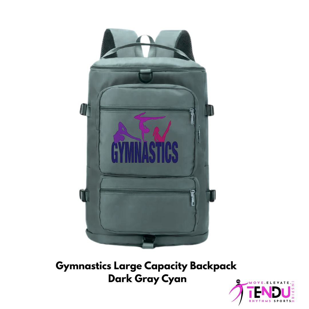 TENDU | Gymnastics Large Capacity Backpack - Dark Gray Cyan