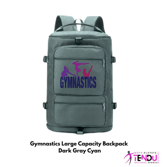 TENDU | Gymnastics Large Capacity Backpack -  Dark Gray Cyan