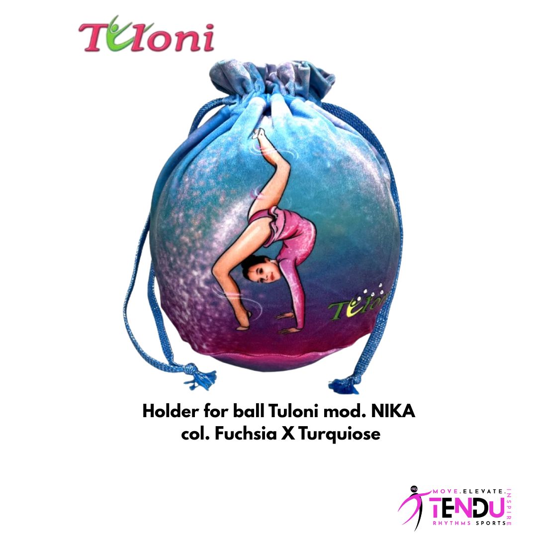 TULONI | Holder for ball Tuloni mod. NIKA - FUCHSIA x TURQUOISE