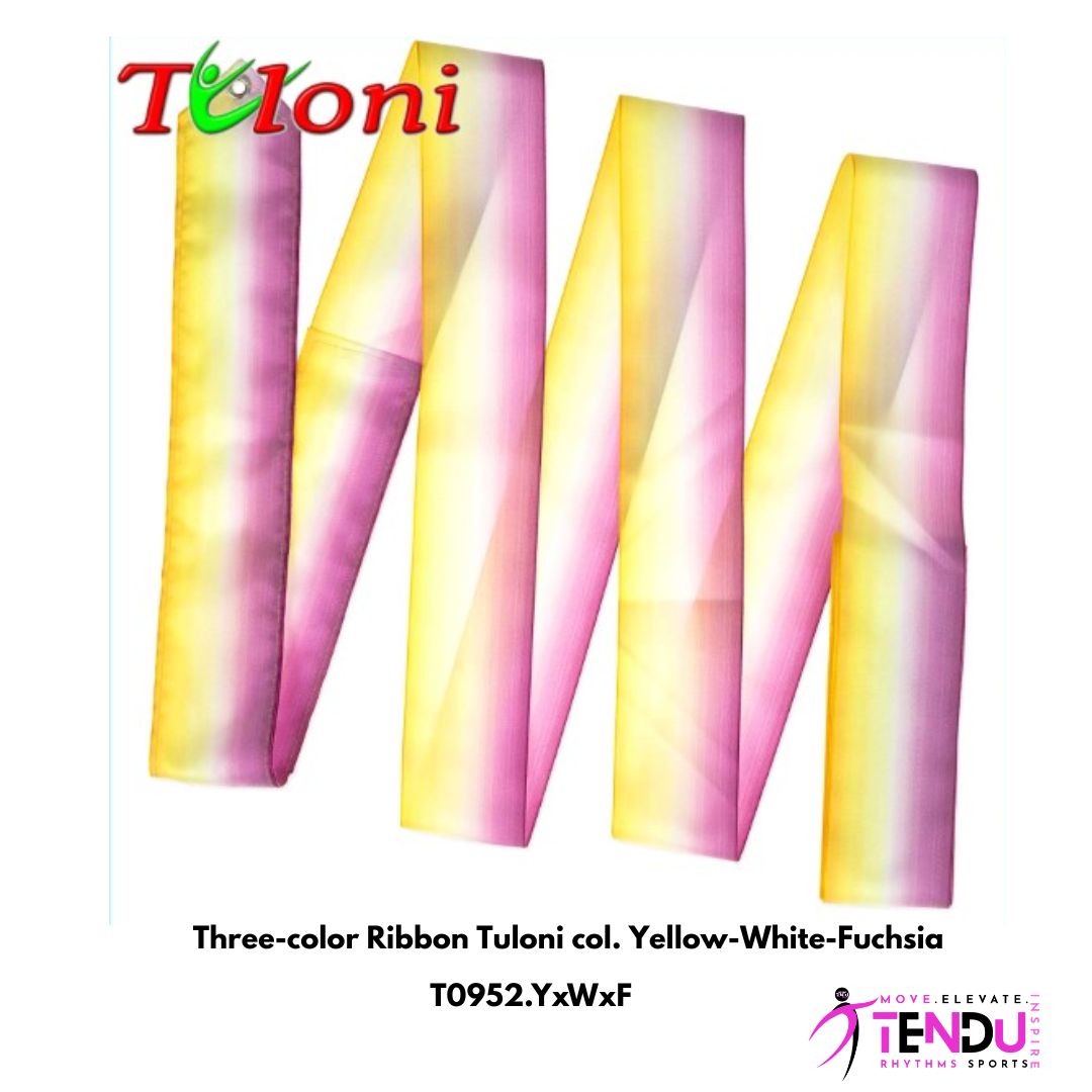 TULONI | Three-color Ribbon Tuloni col. Yellow-White-Fuchsia