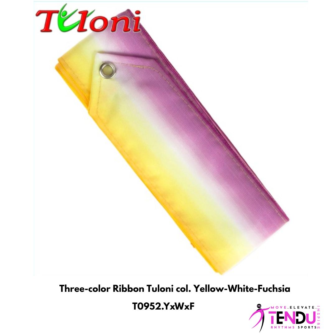 TULONI | Three-color Ribbon Tuloni col. Yellow-White-Fuchsia