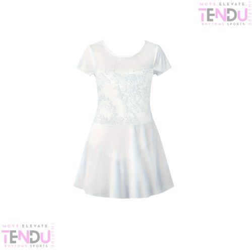 V-Back Design Ballet Leotard with Flowy Skirt