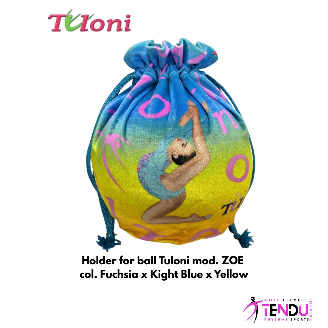 TULONI | Holder for ball Tuloni mod. ZOE - FUCHSIA x LIGHT BLUE x YELLOW