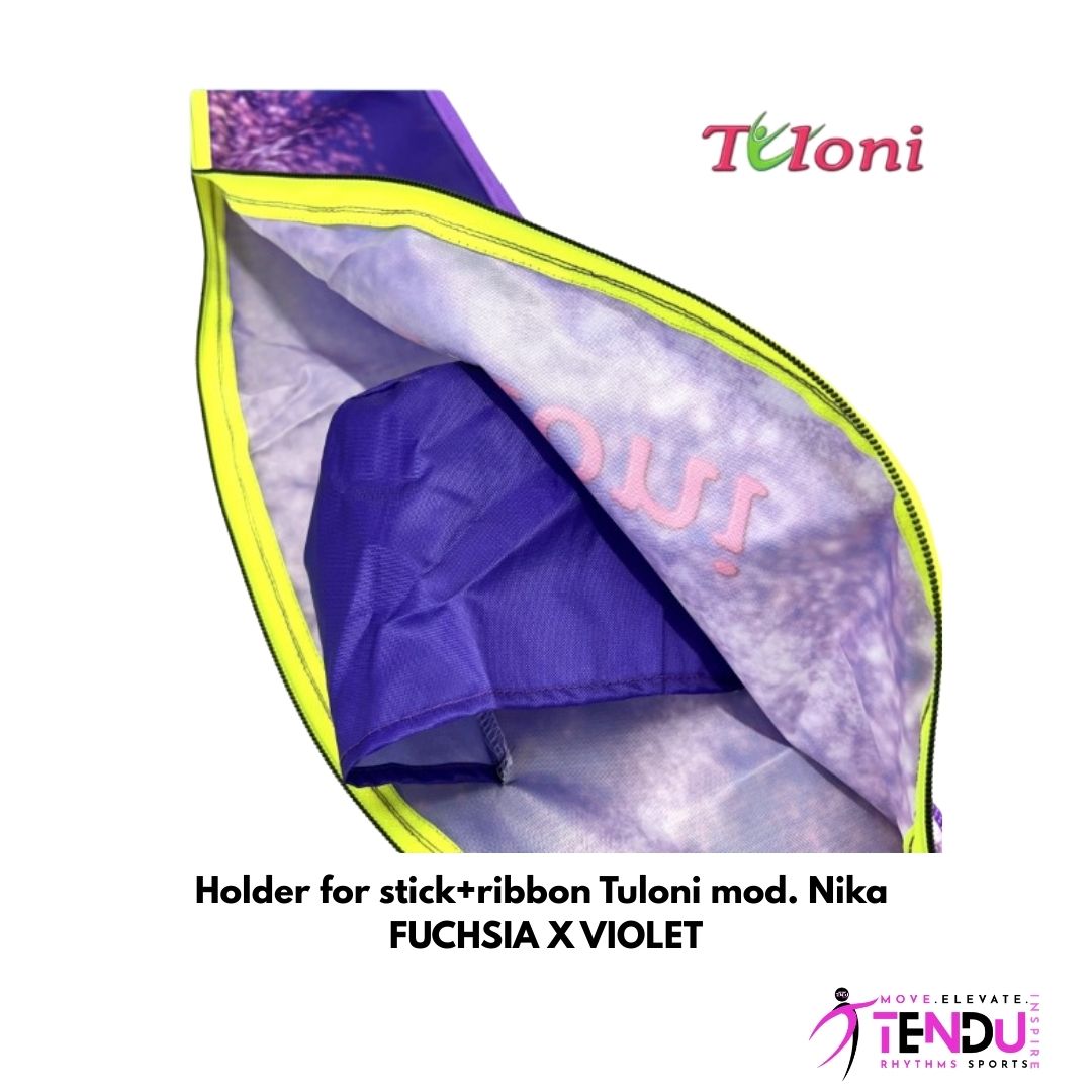 TULONI | Holder for stick+ribbon Tuloni mod. Nika -FUCHSIA x VIOLET