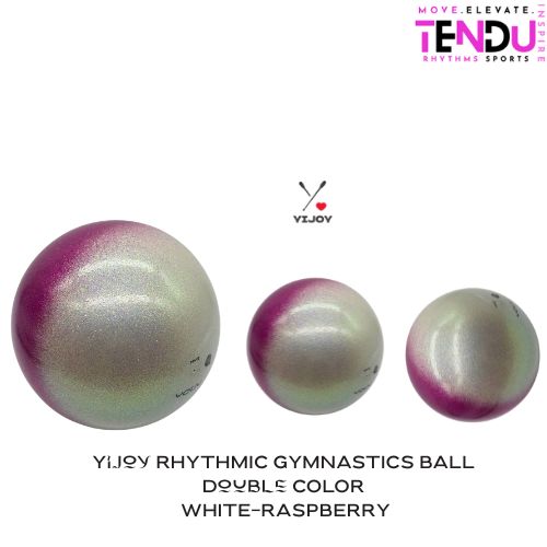 YIJOY| Ball mod. Double 17.0 cm col. White-Raspberry
