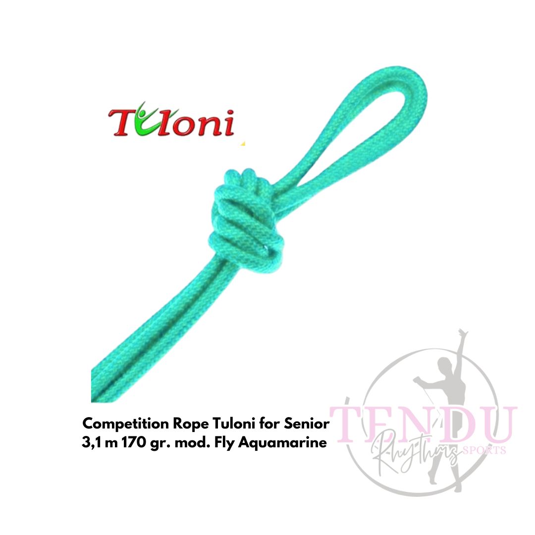 TULONI | Competition Rope for Senior 3.1 m 170 gr. mod. Fly Aquamarine (RO-TF3.1A)