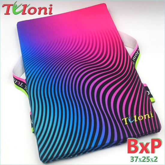 TULONI| Back Protection Cushion Tuloni mod. Wave s. 37x25x2 cm col Pink x Blue