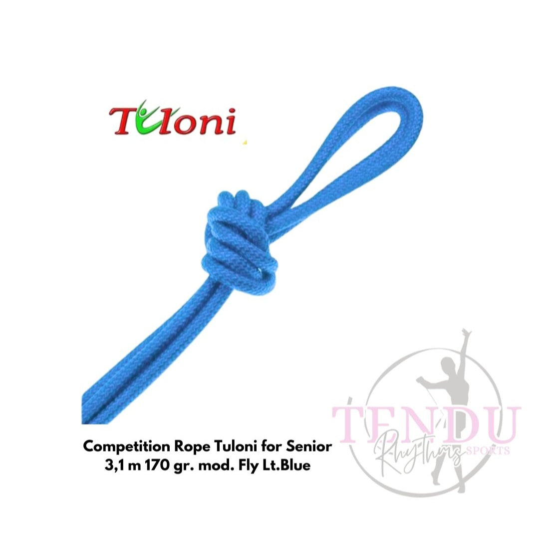 TULONI | Competition Rope for Senior 3.1 m 170 gr. mod. Fly Lt Blue(RO-TF3.1LB)