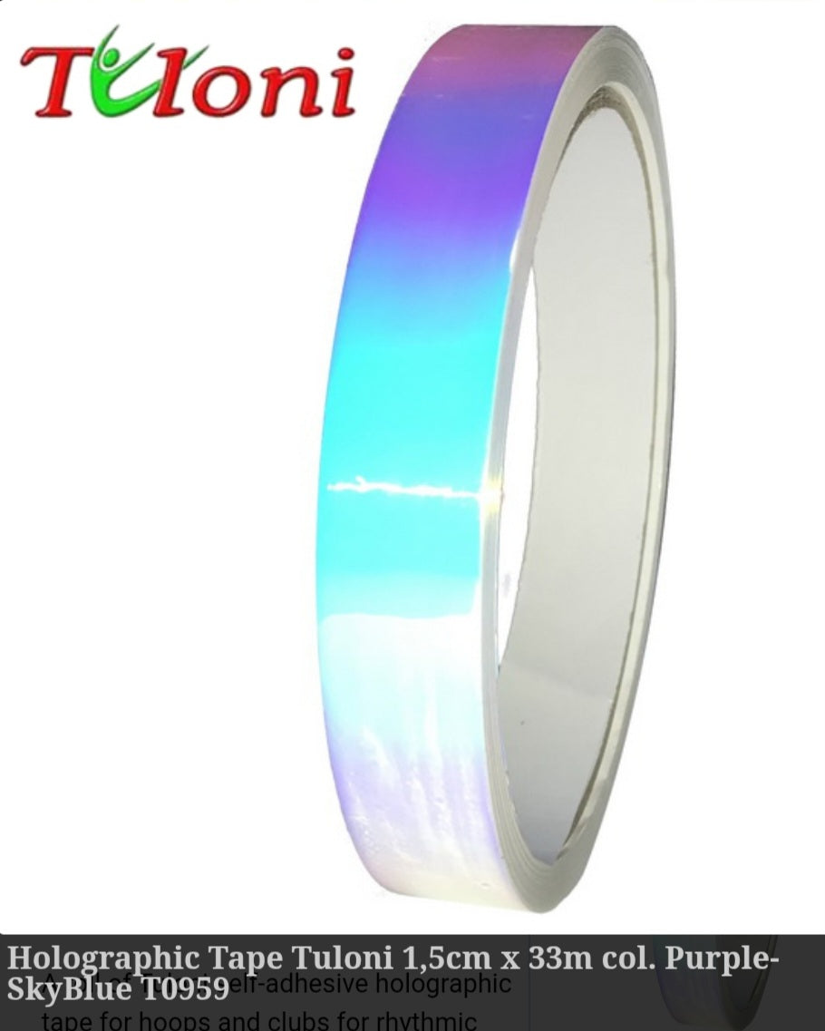 Tuloni Holographic Tapes 1.5cm x 33m ( Tapes for Hoops & Clubs)
