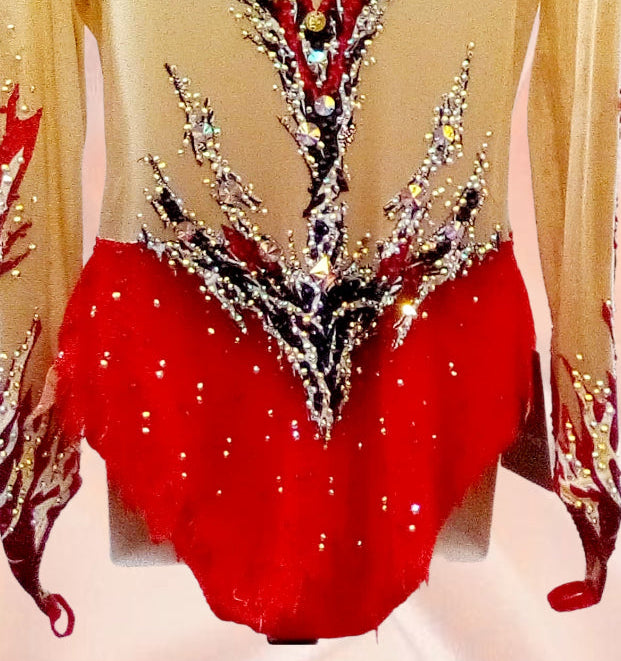 Fiery Grace Rhythmic Gymnastics Leotard