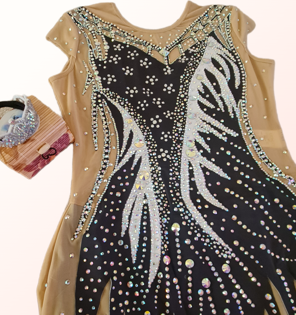 Black Aurora Rhythmic Gymnastics Leotard