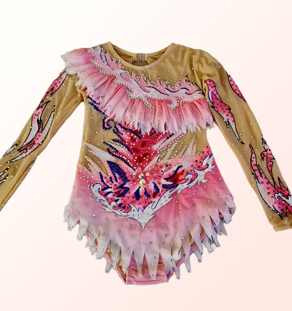 Rosy Flare Rhythmic Gymnastics Leotard