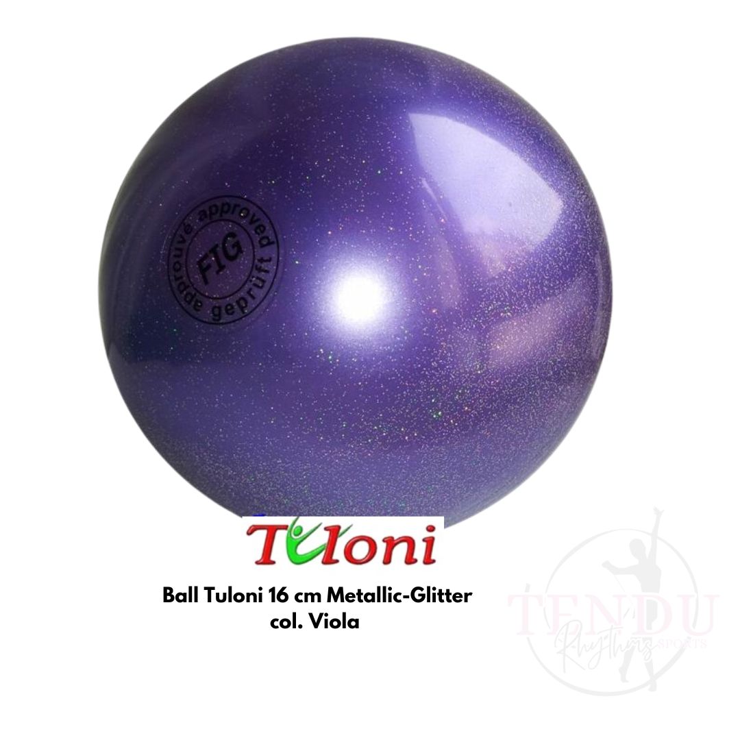 TULONI | Ball 16 cm Metallic-Glitter col. Viola (BA-T16M-GV)