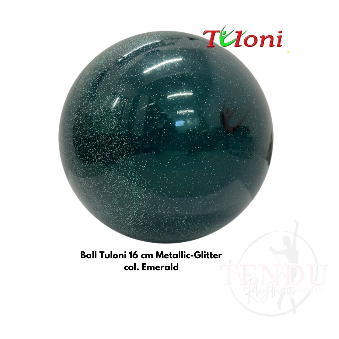 TULONI | Ball 16 cm Metallic-Glitter col. Emerald (BA-T16M-GE )