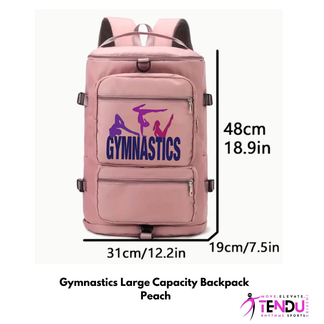 TENDU | Gymnastics Large Capacity Backpack -  Peach