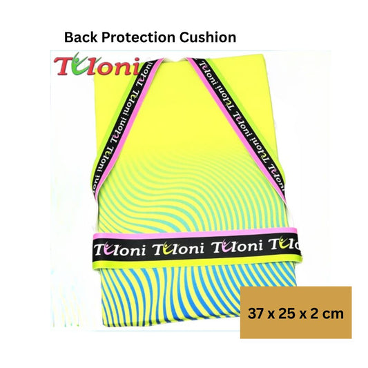 TULONI| Back Protection Cushion Tuloni mod. Wave  s. 37x25x2 cm col Yellow x Blue