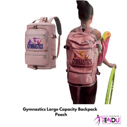 TENDU | Gymnastics Large Capacity Backpack -  Peach