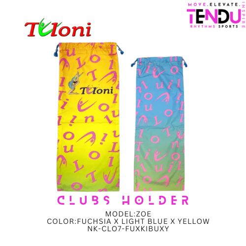 TULONI |  Holder for clubs Tuloni mod. ZOE -FUCHSIA x LIGHT BLUE x YELLOW