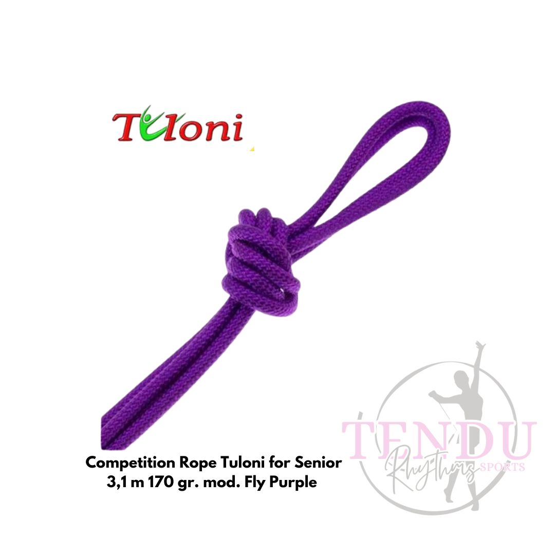 TULONI |  Competition Rope for Senior 3.1 m 170 gr. mod. Fly Purple (RO-TF3.1P)