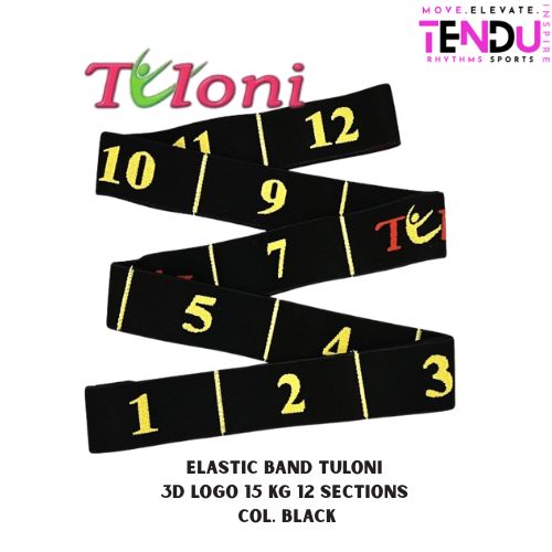 TULONI |  Elastic Band Tuloni 3D Logo 15 kg 12 sect. col. Black