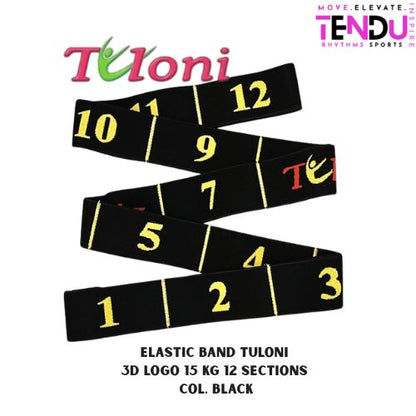 TULONI |  Elastic Band Tuloni 3D Logo 15 kg 12 sect. col. Black