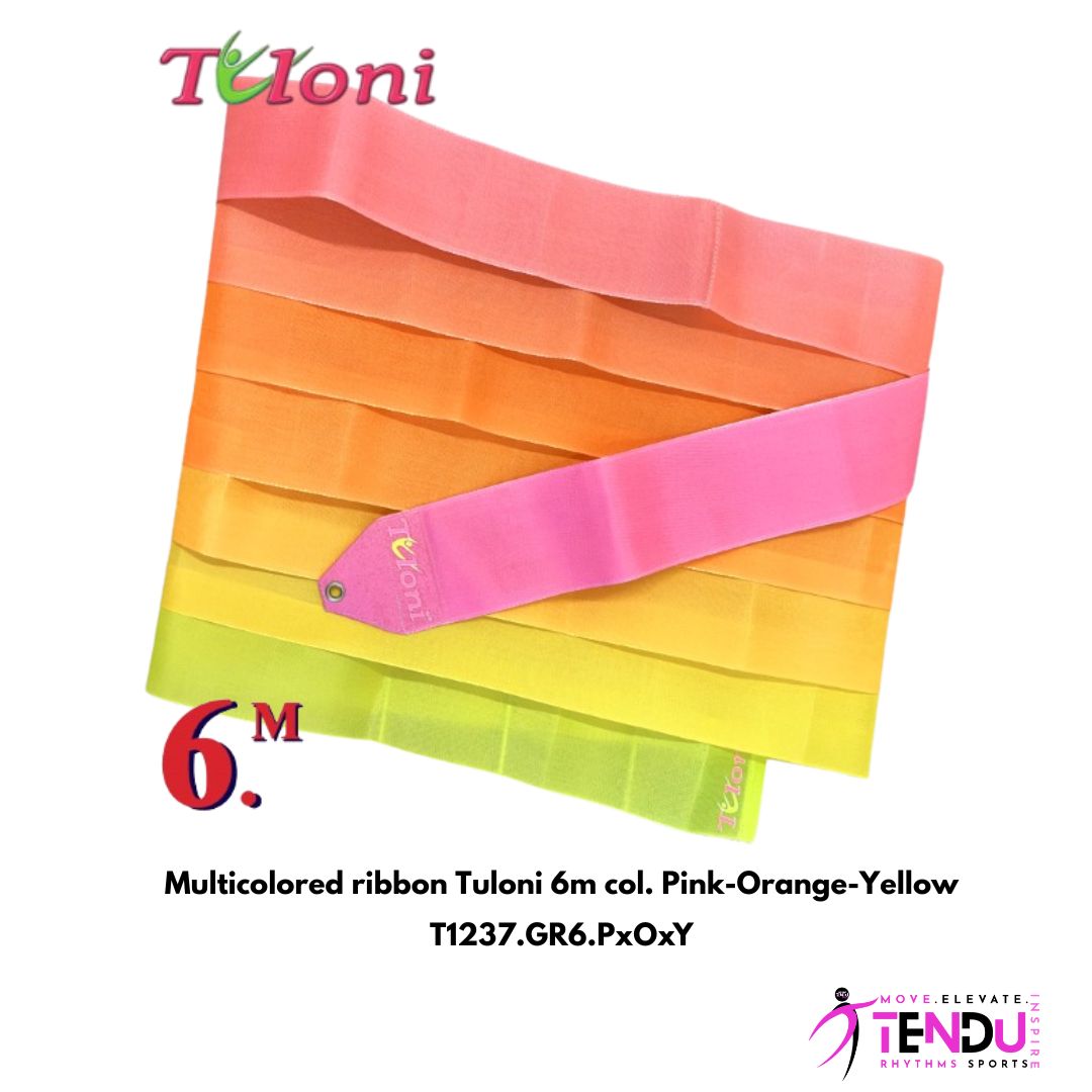 TULONI |  Multicolored ribbon Tuloni col. Pink-Orange-Yellow
