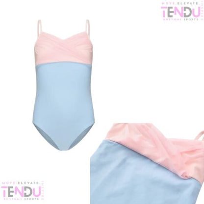 2-Tone  Pastel Color Ballet Leotard with Mesh