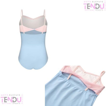2-Tone  Pastel Color Ballet Leotard with Mesh