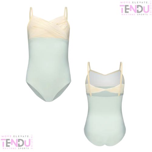 2-Tone  Pastel Color Ballet Leotard with Mesh