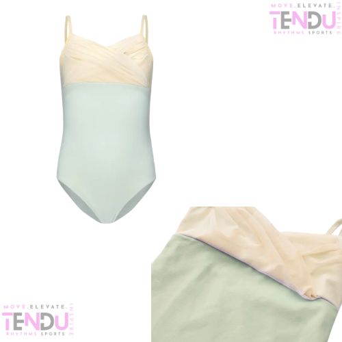 2-Tone  Pastel Color Ballet Leotard with Mesh