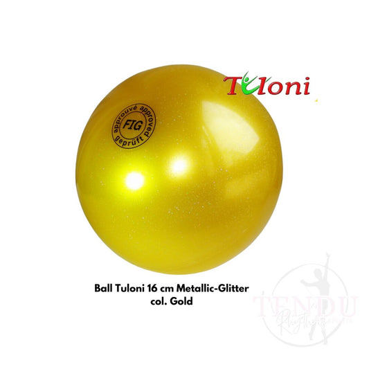 TULONI | Ball 16 cm Metallic-Glitter col. Gold(BA-T16M-GG )