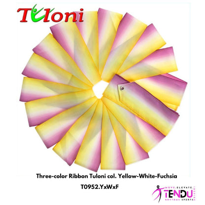 TULONI |   Three-color Ribbon Tuloni col. Yellow-White-Fuchsia