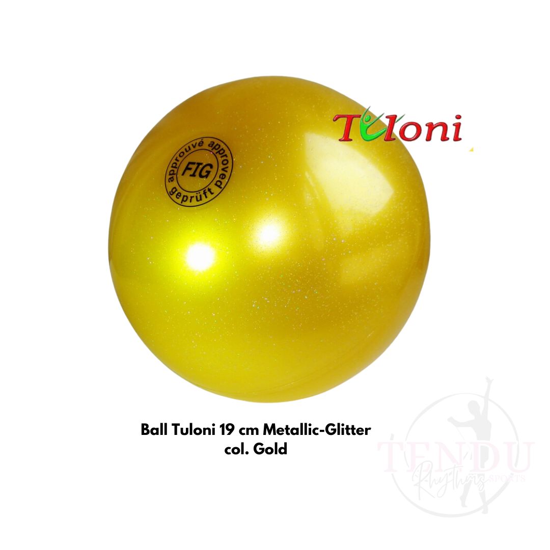 TULONI | Ball 18 cm Metallic-Glitter col. Gold (BA-T18M-GG)