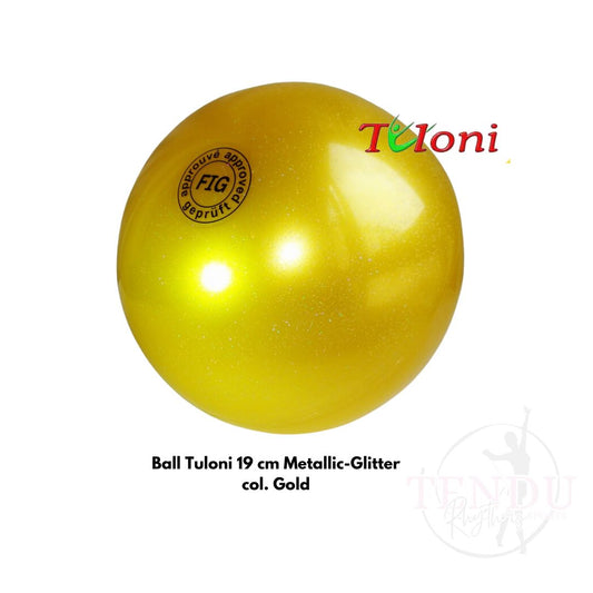 TULONI | Ball 18 cm Metallic-Glitter col. Gold (BA-T18M-GG)