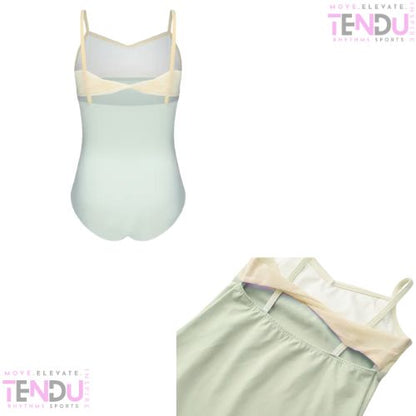2-Tone  Pastel Color Ballet Leotard with Mesh