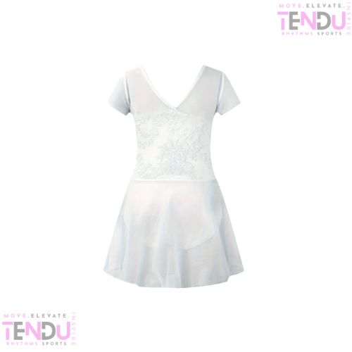 V-Back Design Ballet Leotard with Flowy Skirt