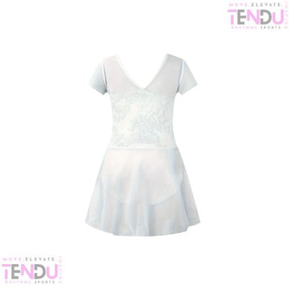 V-Back Design Ballet Leotard with Flowy Skirt