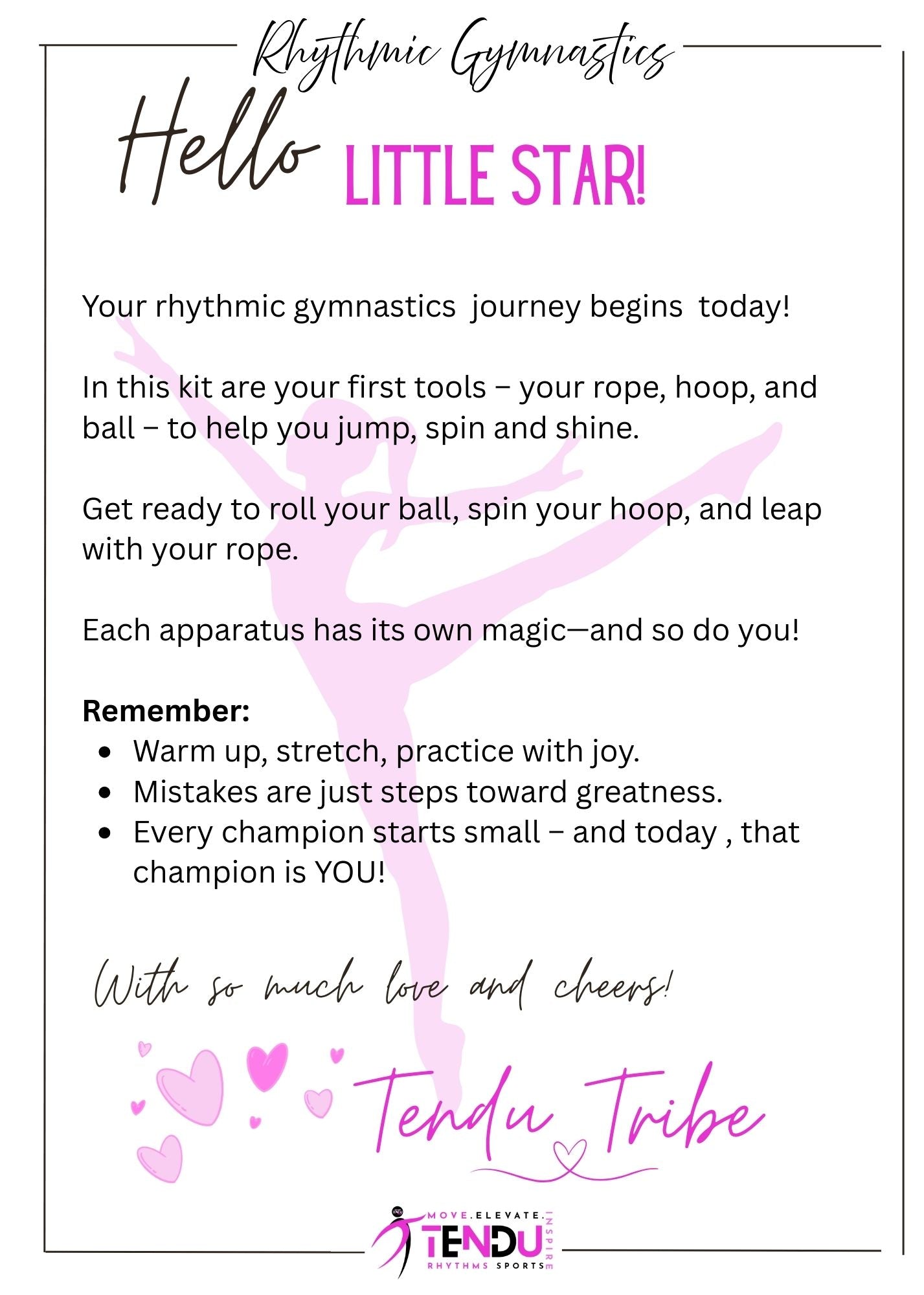 TENDU|   Rhythmic Gymnastics  Early Starters Basic Aparatus Kit