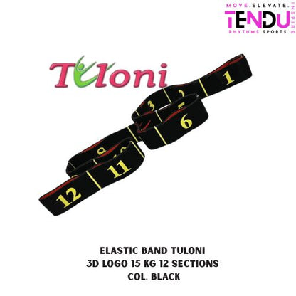 TULONI |  Elastic Band Tuloni 3D Logo 15 kg 12 sect. col. Black