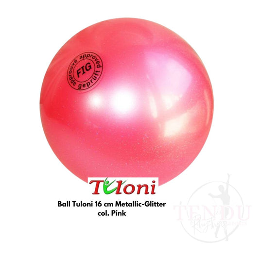 TULONI | Ball 16 cm Metallic-Glitter col. Pink (BA-T16M-GP)