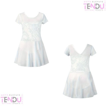 V-Back Design Ballet Leotard with Flowy Skirt