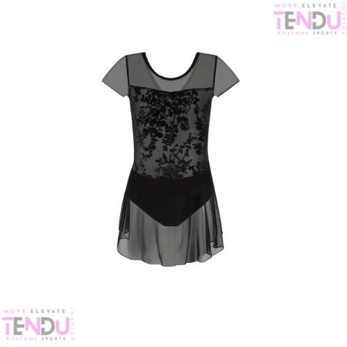 V-Back Design Ballet Leotard with Flowy Skirt