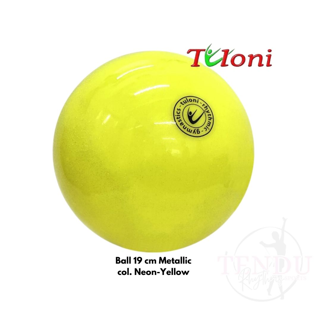 TULONI |  Ball 18 cm Metallic col. Neon Yellow (BA-T18M-NY)