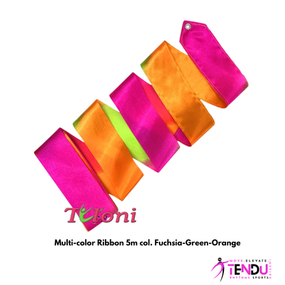 TULONI |  Multi-color Ribbon col. Fuchsia-Green-Orange